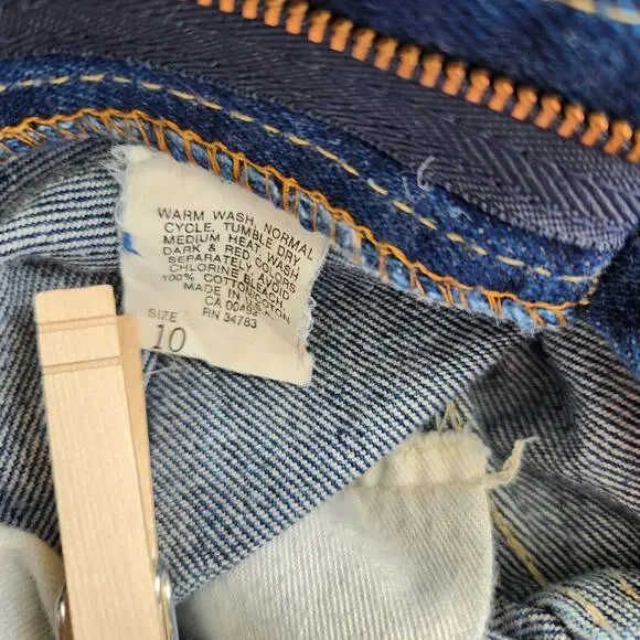 Vintage 90s Lee High Waist Straight Leg Jeans Dark Wash Denim USA Made 2 - Picture 12 of 14